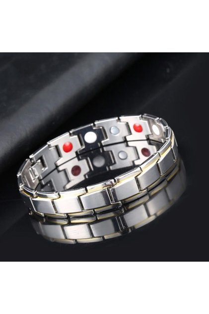 Bracelet Magnétique En Tungstène Plaqué Or 24K - Pour Le Soulagement Des Douleurs Articulaires - Taille Réglable
