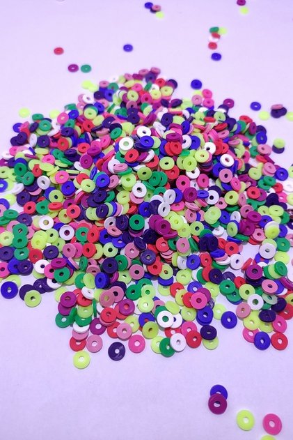 100 грама 6 мм смесени цветни Fimo мъниста