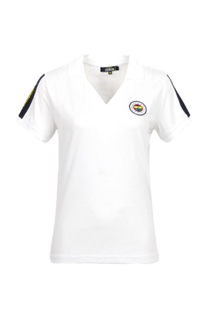 Fenerbahçe Fenerbahçe Polo V Yaka Tribun Beyaz Kadın Tshirt Özel Ahşap Kutulu - 2