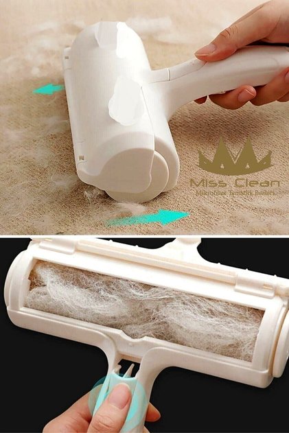 Cat Dog Feather Collector with Chamber 2-Way Sweater Clothes Dress Carpet Bedding Hair Dust Feather Collector