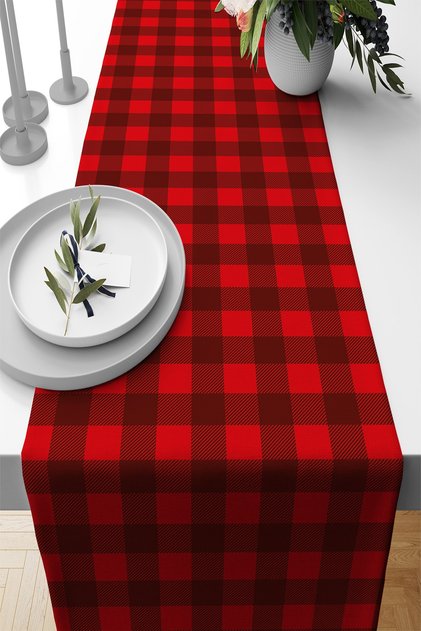 New Year Premium Thai Feather New Year Stain Resistant Fabric Christmas Tablecloth Runner 40x140cm Rnr536
