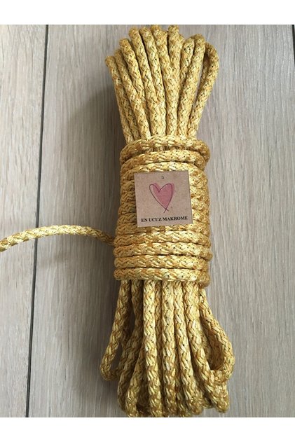5 METRE Makrome Ip Dikilebilir Polyester Polip Salıncak Ipi Tress Kordon Halat Iskota Ip