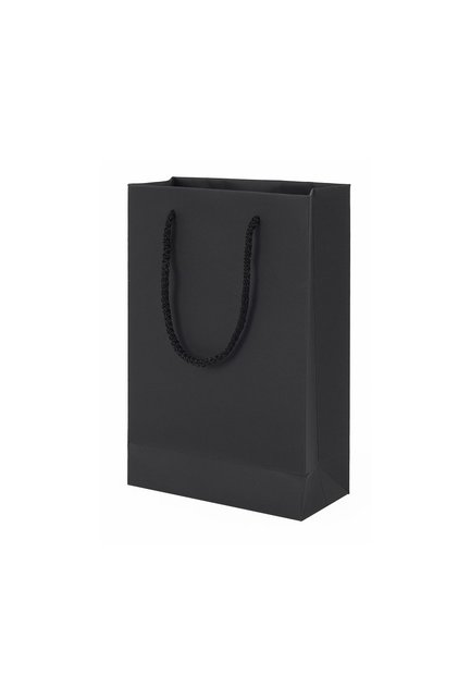 Черна луксозна картонена торбичка 10 броя 17x24x7 см