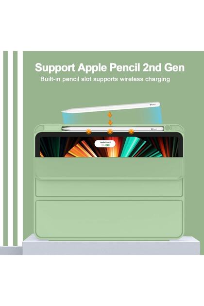 UnDePlus Apple Ipad Pro 12.9 5. Nesil 6. Nesil Kılıf Pen Charge