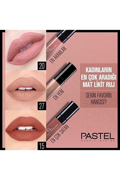Pastel Daylong Lipcolor Kissproof Likit Mat Ruj 15 - 20 -27