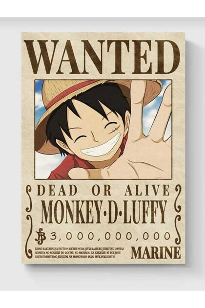 fırsatlar diyarı Wanted Monkey D Luffy One Piece Anime Poster