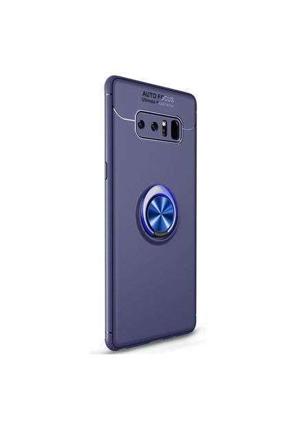 Microsonic Galaxy Note 8 Kılıf Kickstand Ring Holder Lacivert - 2
