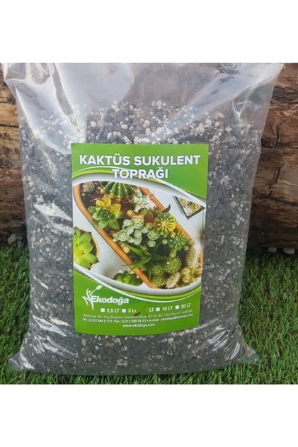 Kaktüs Toprağı 5 Lt Sukulent Aloe Vera Toprağı Özel Karışım Ithal Torf Pomza Vermikulit Perlit