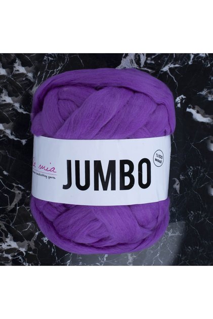 La Mia Jumbo Mor Dev Yün El Örgü Ipi - J6