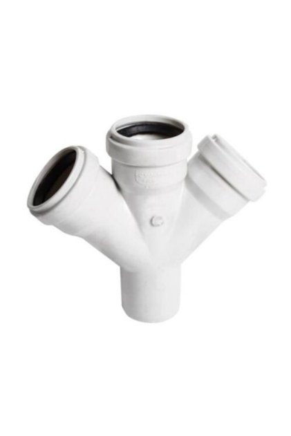 Pvc 50 X 50 Çift Çatal 45°
