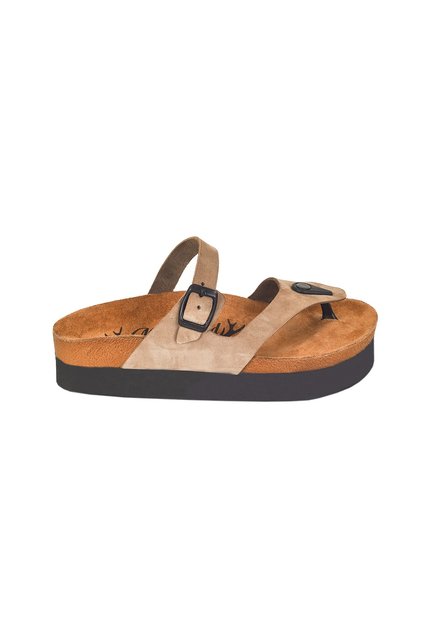 Papuci de damă din piele naturală bej