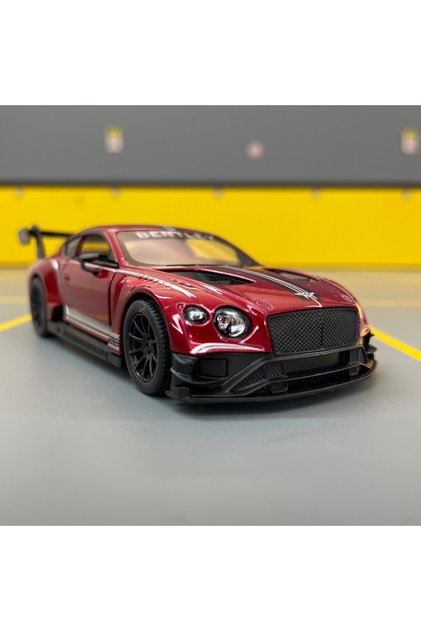 Bentley Continental Gt3 1/36 Ölçek Diecast Metal Model Araba Çek Bırak Araba Oyuncak Araba