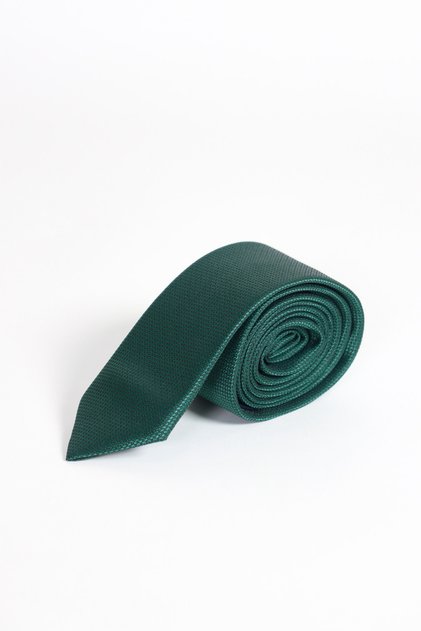 5.5 cm Green Thin/Slim Tie Handkerchief Set