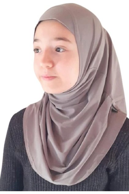 Pratik Çocuk Eşarp Başörtüsü-vizon