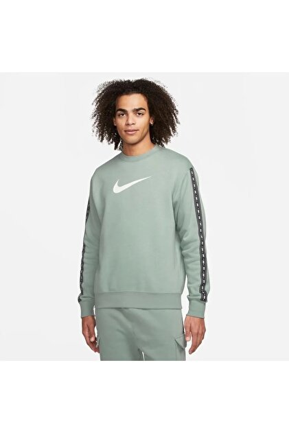 nike sportswear swoosh crew ft erkek sweatshirt