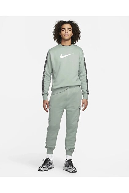 nike sportswear swoosh crew ft erkek sweatshirt