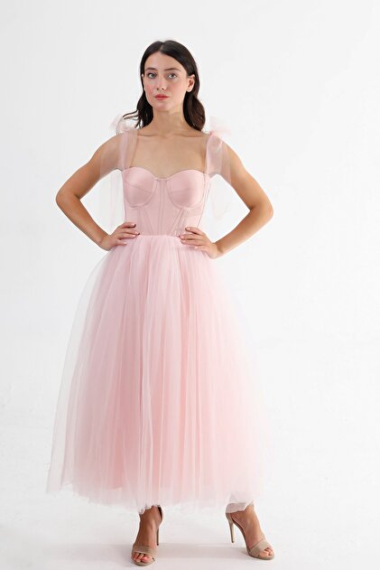 knee length dresses for ladies Bow Angel Sequin Midi Dress – Fairy Tong