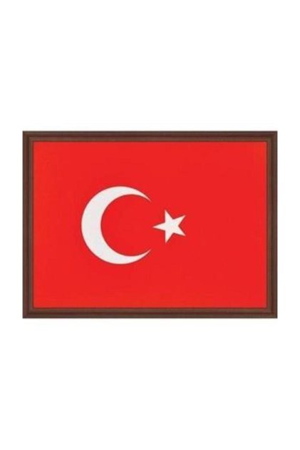 Türk Bayrağı Mdf Çerçeveli 25x35 Cm
