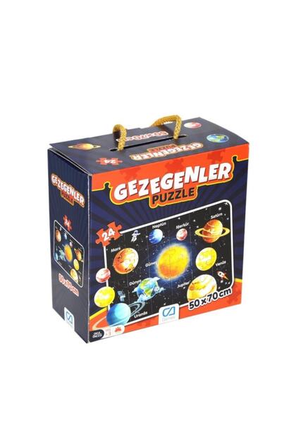 CA Games Gezegenler 24 Parça 50x70cm Çocuk Yer-Zemin Puzzle Yapboz