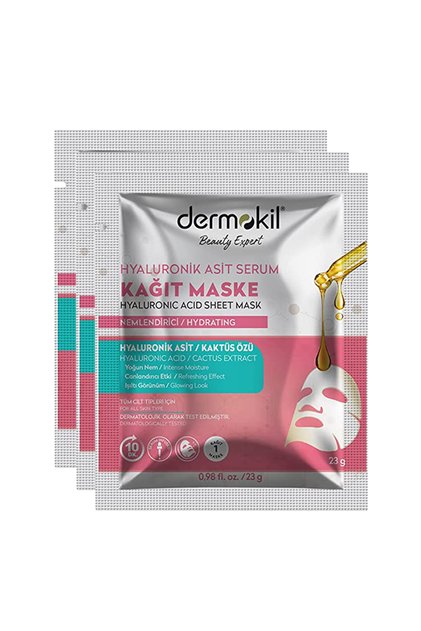 Hyaluronic Acid Serum Paper Mask 23 gr X 3 Pieces
