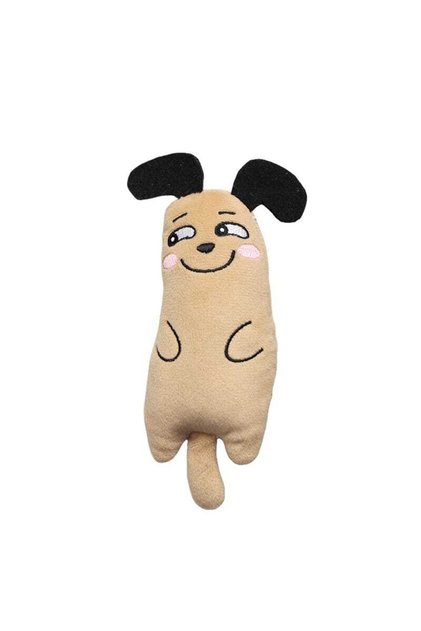 Plush Cat Toy with Cat Herb and Catnip Beige 1 Piece