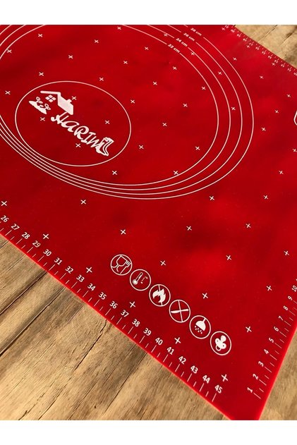 Silikon Hamur Açma Matı Kırmızı
