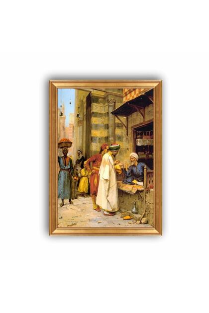 Oryantalist Çerçeveli Tablo Orta Doğu Şark