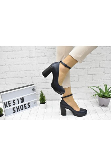 Women's Genuine Leather Heeled Shoes 33-40