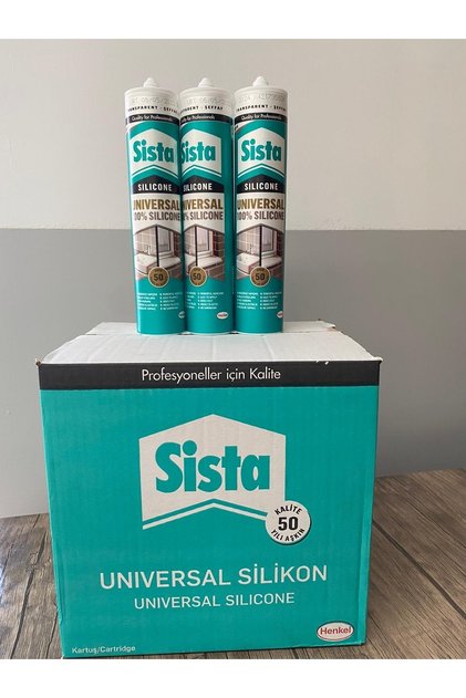 Universal %100 Silikon Şeffaf 280 Ml 10'lu Paket Yarım Koli