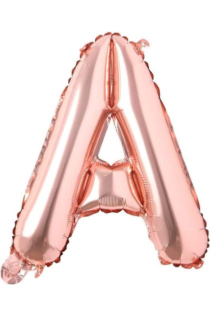 Letter A Rose Gold Foil Balloon 16 Inch 40 Cm