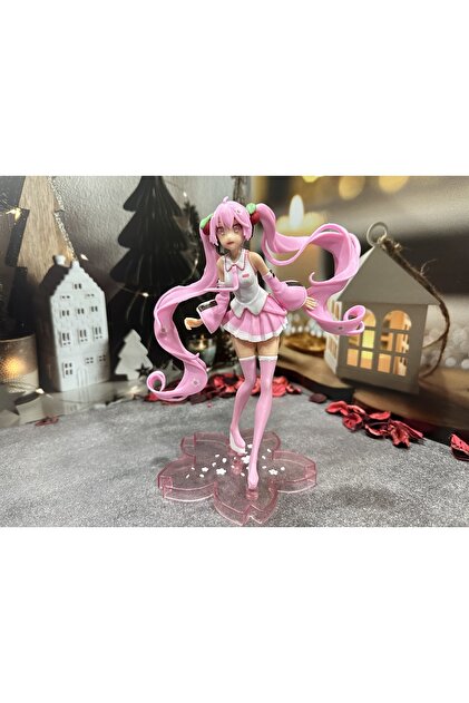 BENT Hatsune Miku Anime Pembe Sakura (15cm) Aksiyon Figür Oyuncak