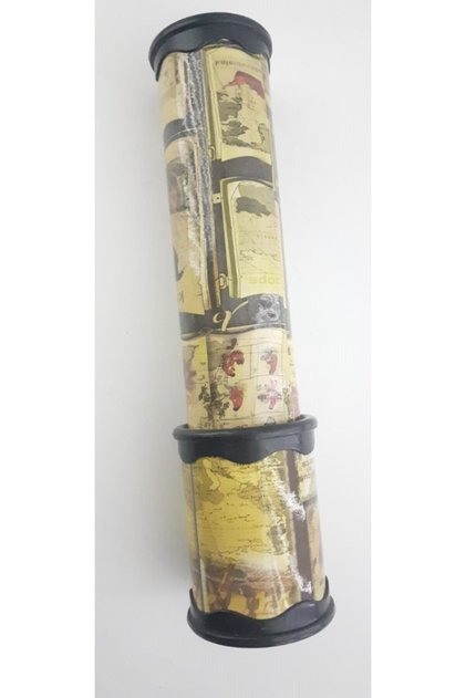 Can Kaleidoscope - Kaleydeskop Karton Çiçek Dürbünü Hareketli 20 cm - Kahverengi Renk