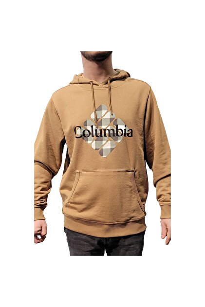 Columbia Csc M Basic Gem Buffalo Plaid Erkek Kapüşonlu Sweatshirt
