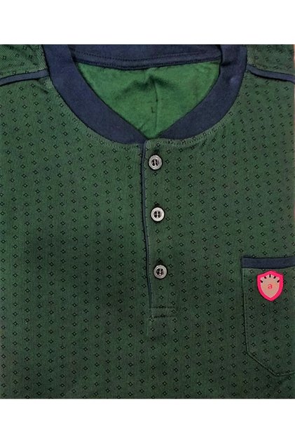 Cotton Men's Pajama Set Green