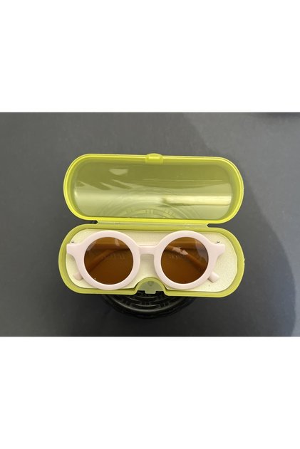 UV 400 Protected Children's Glasses and Box Rose Gold Color
