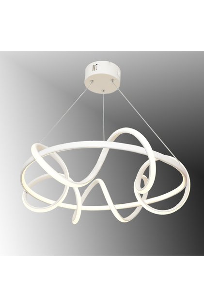 Tt314-by Büyük Sarmal Modeli Mat Beyaz ( 3 Renk Modüllü ) Led Avize