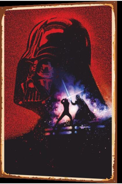 Star Wars Cinema Retro Wooden Poster