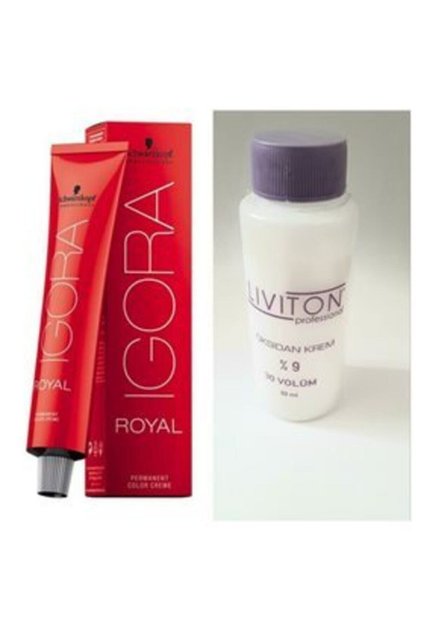 Royal Saç Boyası 8.0 Açık Kumral 60 ml + Liviton Mini Oksidan 30 Vol.
