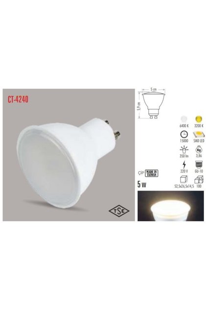 5 Watt Led Ampul (gu10) Gün Işığı