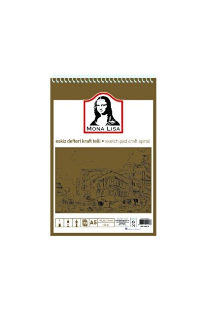 Südor Eskiz Defteri Kraft A5 Telli 115 Gram 50 Yaprak Mn22-5