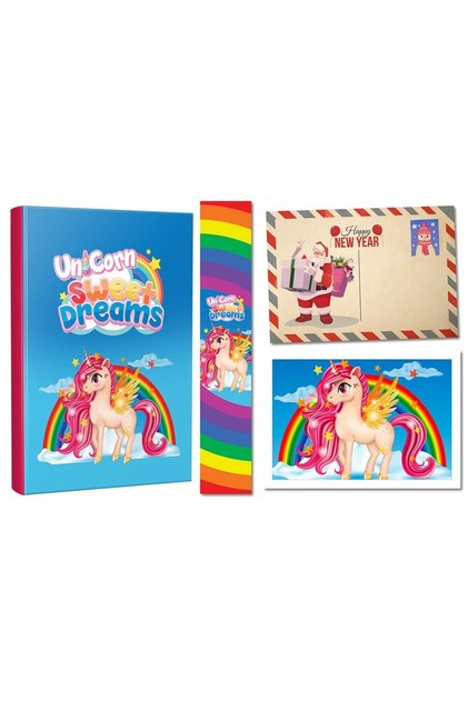 Set cadou de cărți poștale - 128 de pagini Caiet 1 carte poștală 1 semn de carte?