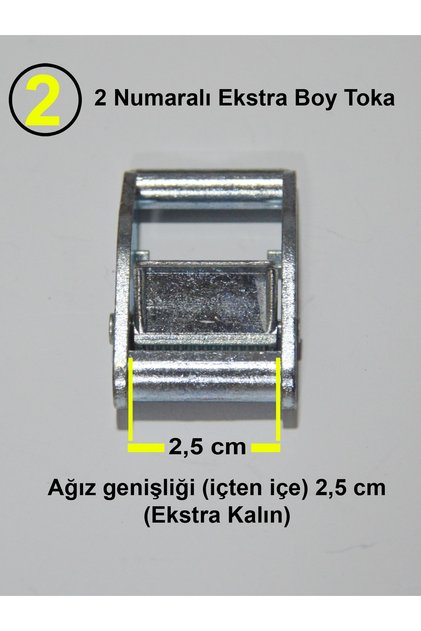 Yoldaş Metal Gergi Tokası 4 Adet Mandallı Spanzet 2 Numara Ekstra Boy