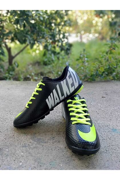 Black Yellow Astroturf Football Shoes