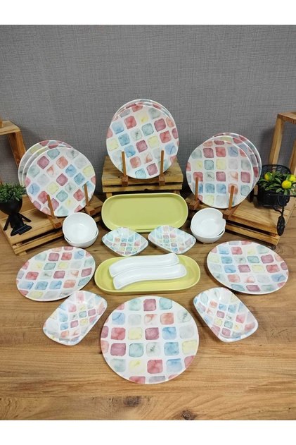 Set Breakfast Colors 24 Pieces for 12 People