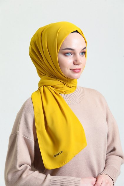 شال كاراكا ياقوت - أصفر