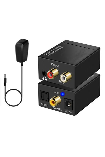 3.5 Mm Dijital Analog Ses Dönüştürücü Optik Fiber Toslink Koaksiyel Sinyal Rca R/l Ses Çözücü Spdıf