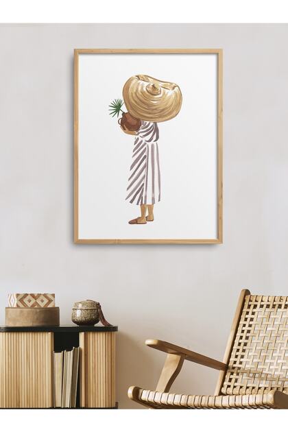 Natural Wooden Framed Single Table Tk/040