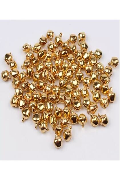 TİNEKE 50 Adet 12mm Gold Renk Kulplu Zil,çan,çıngırak,metal