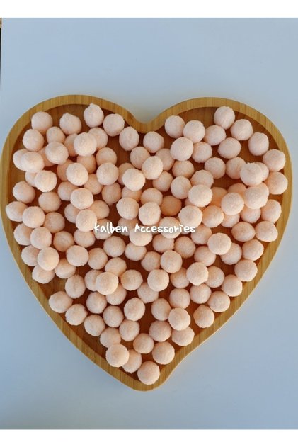 Unghi Somon Pluș Pompon Moale 2 Cm 100 Bucăți,