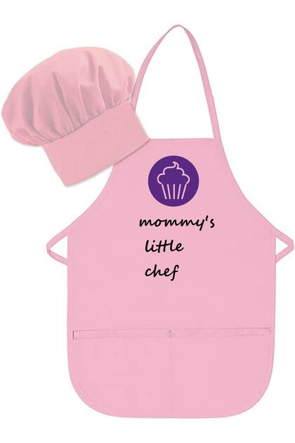 Children Chef Apron/school Activity Apron/cook Children Kitchen Apron/printed Apron/Cupcake Printed Apron